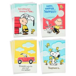 Hallmark - Peanuts Assorted Religious Thinking of You Cards, Box of 12