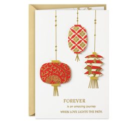 Hallmark - Red and Gold Lanterns Wedding Card